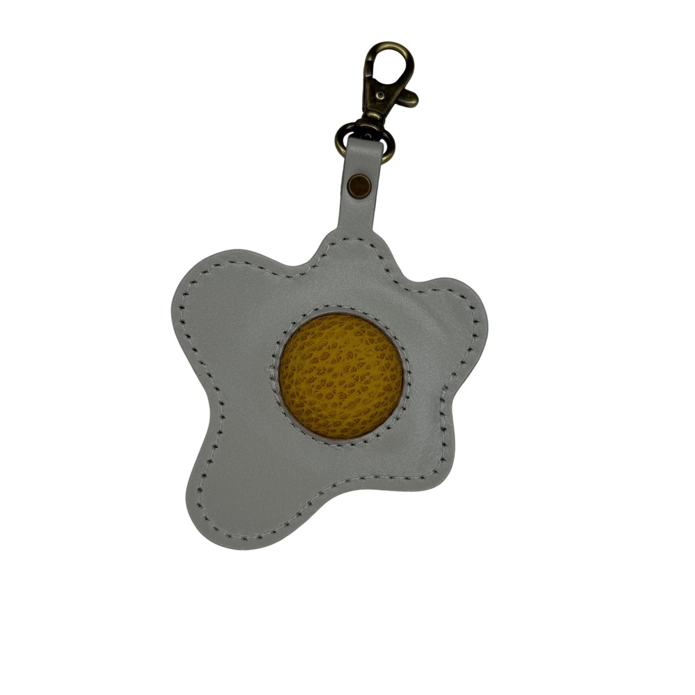 Portland Leather Goods Breakfast Egg Leather Keychain Bag Charm New in Packaging